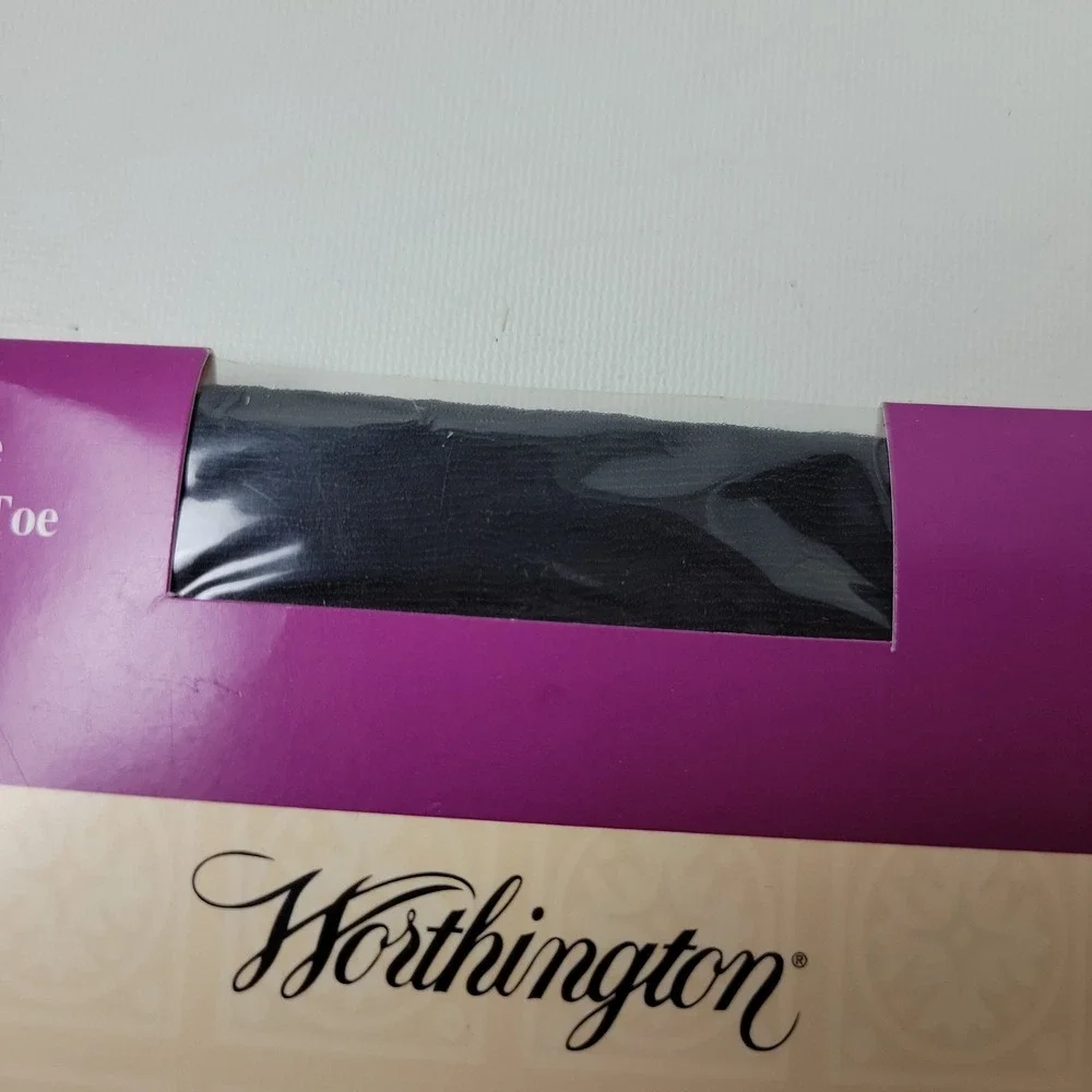 Worthington Sensible Sheers Control Top Pantihose Off Black Size Long 20 Denier